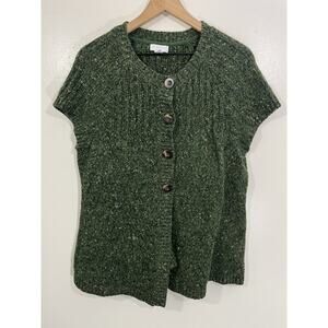 Goblincore Cabincore Rustic Whimsical Knit Cardigan 2X Wool Blend Cottagecore